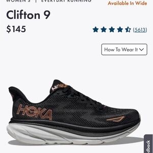 Rose gold HOKA sneakers
